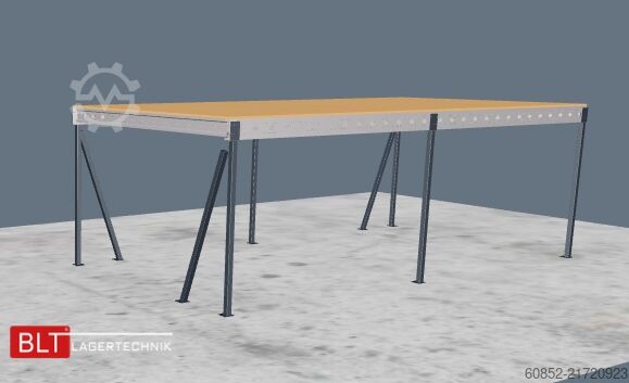 Storage platform 5x10m Lagerbühne , Belastung : 500kg/qm Unterkante: 3m ,ca. 50qm , Systembühne