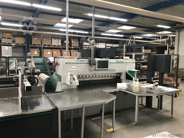 Papierschneidemaschine Perfecta 168 TS PERFECTA Schneidemaschinenwerk Baumann Planschneider 168 TS + BASA 7 + Ablader