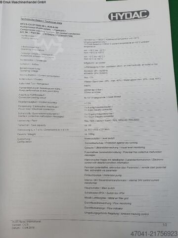 Ölkühlgerät HYDAC RFCS G5011000WLR256IW