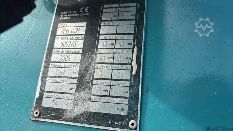 Vertical Mast Lift Manitou 105 Vjr 2 (10m)