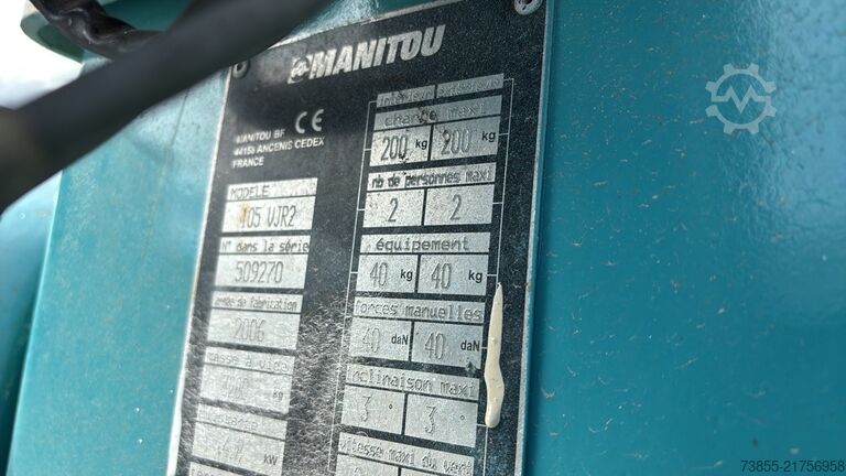 Vertical Mast Lift Manitou 105 Vjr 2 (10m)