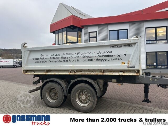 Dreiseitenkipper Anhänger Meiller MZDA 18/21, Stahlbordwände, ca. 11m³