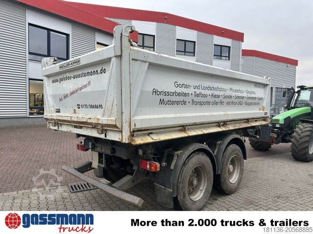 Dreiseitenkipper Anhänger Meiller MZDA 18/21, Stahlbordwände, ca. 11m³