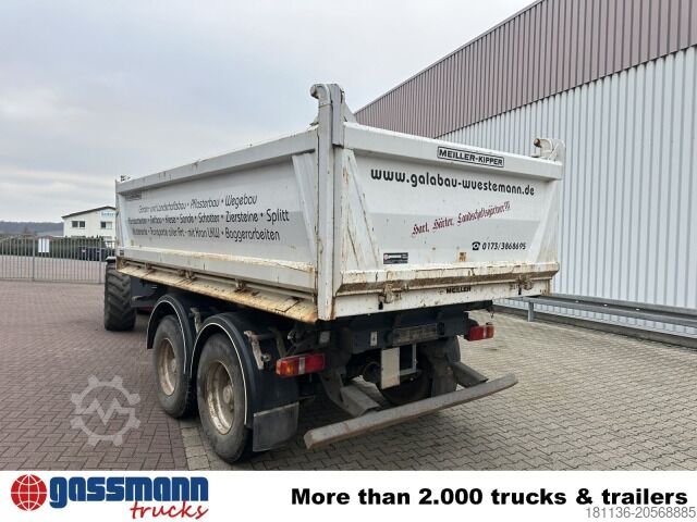 Dreiseitenkipper Anhänger Meiller MZDA 18/21, Stahlbordwände, ca. 11m³