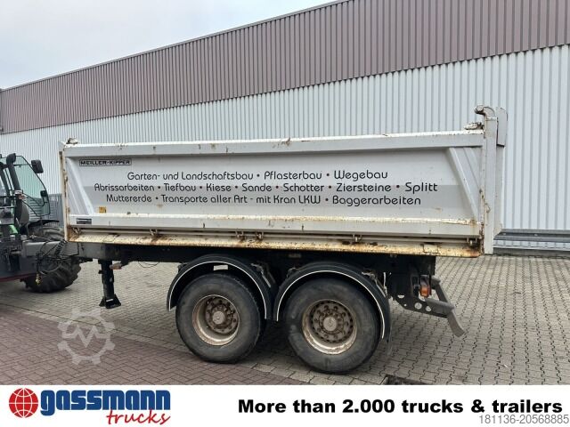 Dreiseitenkipper Anhänger Meiller MZDA 18/21, Stahlbordwände, ca. 11m³