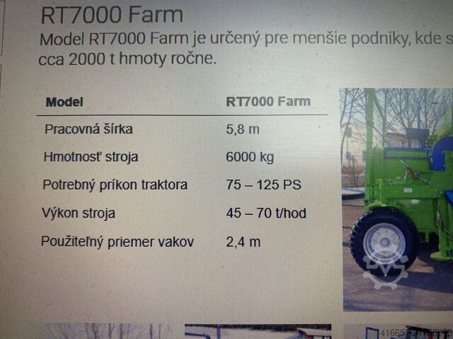 Agricultural machine BUDDISA BAG RT 7000 Farm