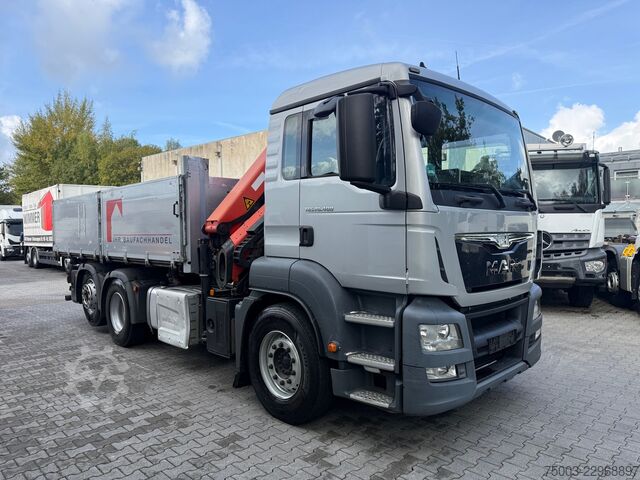 Dreiseitenkipper LKW MAN TGS 26.400 Kipper Kran Palfinger PK 18002