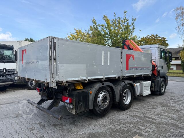 Dreiseitenkipper LKW MAN TGS 26.400 Kipper Kran Palfinger PK 18002