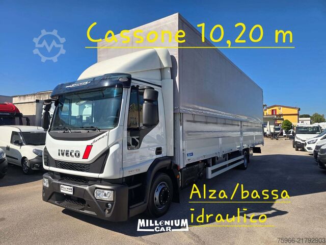Flatbed truck with tarp Iveco EUROCARGO 120E25 CENTINATO 10,20M 2018