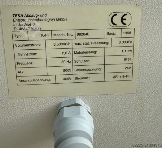 TEKA mobile welding fume extractor TEKA TK-PF