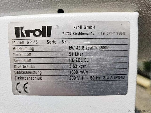 Drying Turbine Kroll GP 45