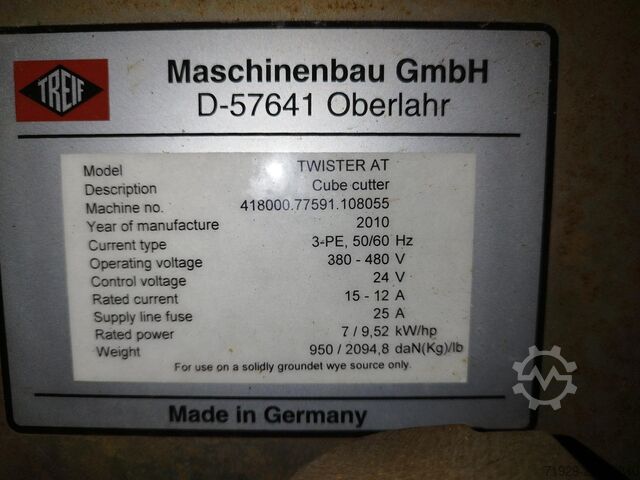 Treif Twister AT dicer - year 2010 Treif Twister AT