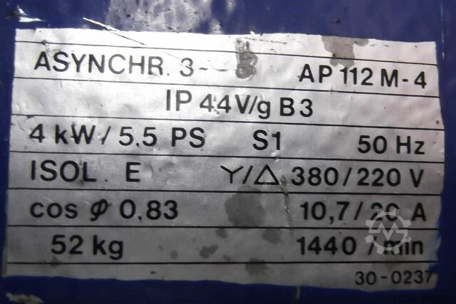 Electric motor 4 kW 1440 Rpm unbekannt AP112M-4