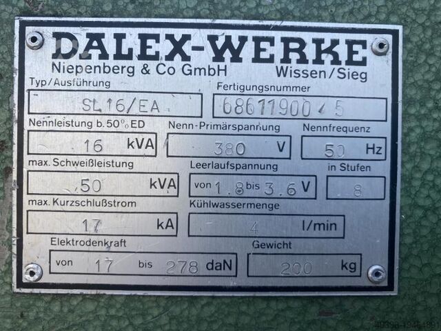 Punktschweißmaschine, Widerstandschweißmaschine DALEX SL 16 EA