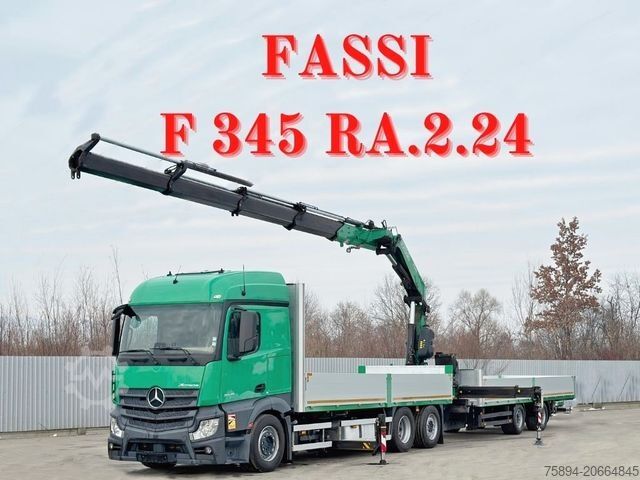 Truck mounted crane MERCEDES-BENZ ACTROS 2645 * FASSI F345.24 + FUNK + Anhänger
