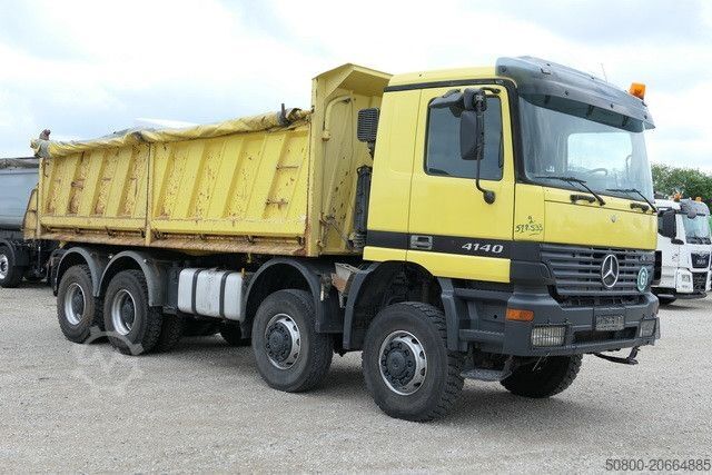 Three-sided tipper truck MERCEDES-BENZ 4140 AK Actros, Allrad, alter Tacho, 4x am Lager