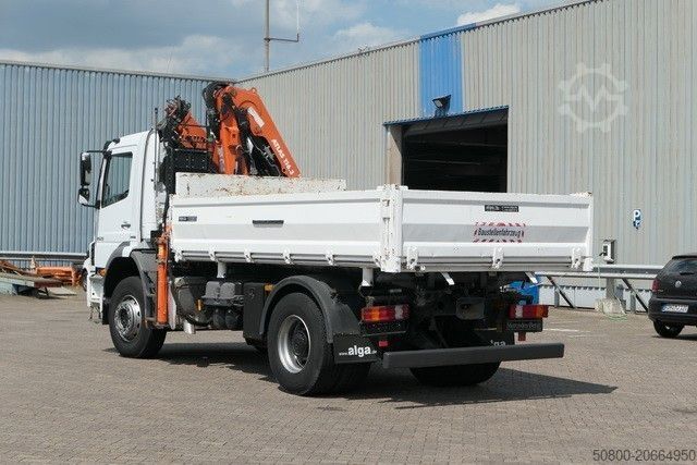 Three-sided tipper truck MERCEDES-BENZ 1829 K Axor, Atlas 116.3-A2L, AHK, Greifer,Klima