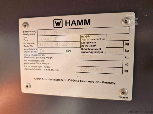 Single drum roller Hamm 311P