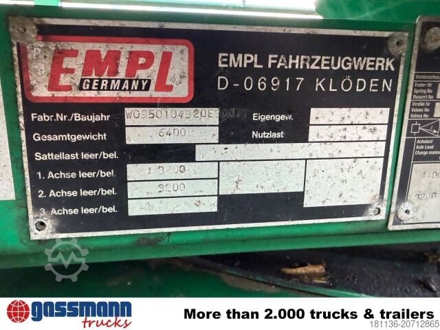 Anhänger  Empl TL 6,4 Spezial-Tiefladeanhänger, Ex-Polizei