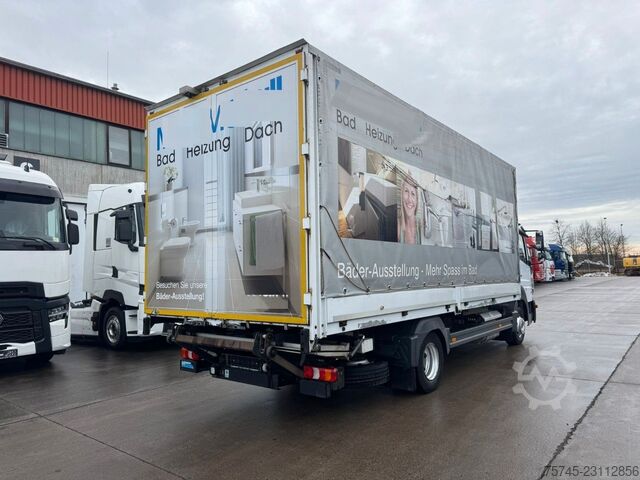 Flatbed truck with tarp MERCEDES-BENZ ATEGO 818 * PR.+PL. * ACC * NAVI * ACC * KAMERA