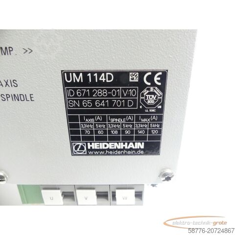 Component Heidenhain UM 114D ID671 288-01 SN65641701D generalüberholt mit 3 Mon. Gewährl.