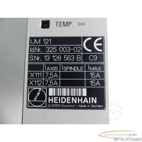 Component Heidenhain UM 121 . 325 003-02 generalüberholt mit 3 Monaten Gewährleistung SN: 131285638C9 im Austausch (Exchange)