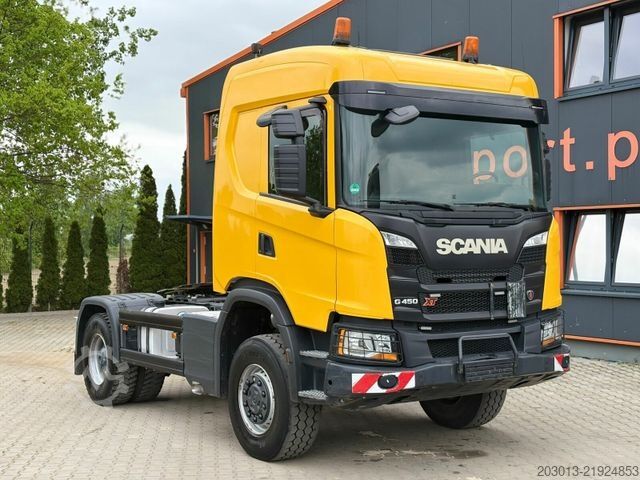 Standard tractor unit SCANIA 450 XT 4x4 Euro 6 SZM Kipphydraulik Blatt / Luft