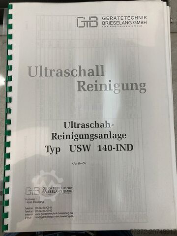 Ultraschallreinigungsanlage GTB Gerätetechnik Brieselang USW 140-IND