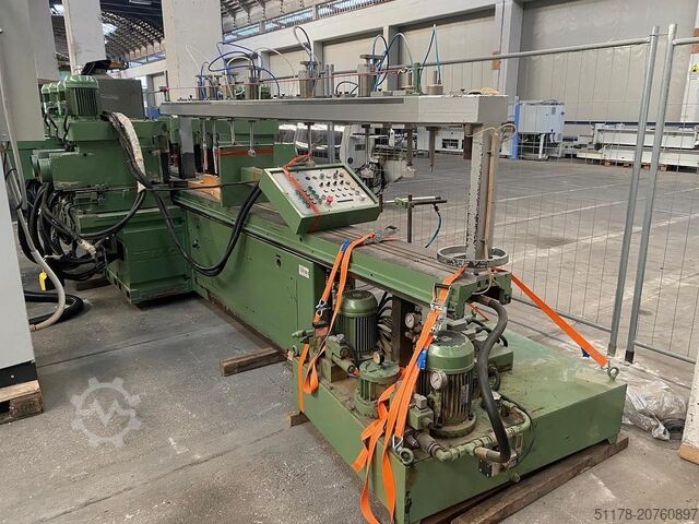 1994 Bacci FCH8 Doppelwellen-Fräsmaschine mit 4 Köpfen pro Seite (3 zum Fräsen und 1 zum Schleifen) Bacci FCH8