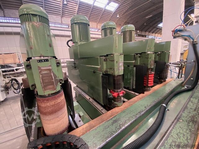 1994 Bacci FCH8 Doppelwellen-Fräsmaschine mit 4 Köpfen pro Seite (3 zum Fräsen und 1 zum Schleifen) Bacci FCH8