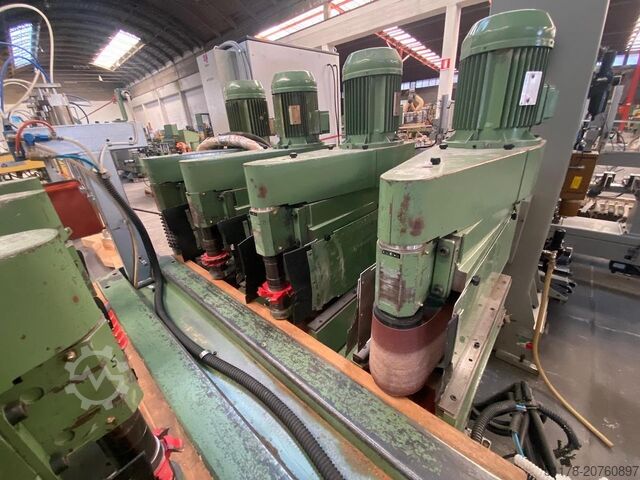 1994 Bacci FCH8 Doppelwellen-Fräsmaschine mit 4 Köpfen pro Seite (3 zum Fräsen und 1 zum Schleifen) Bacci FCH8