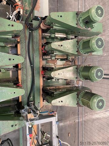 1994 Bacci FCH8 Doppelwellen-Fräsmaschine mit 4 Köpfen pro Seite (3 zum Fräsen und 1 zum Schleifen) Bacci FCH8