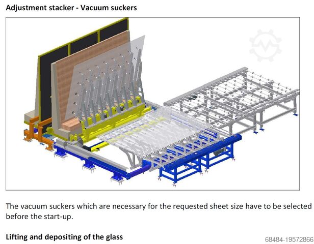 Glass grinding machine Benteler cnc grinding line + washer + sorting
