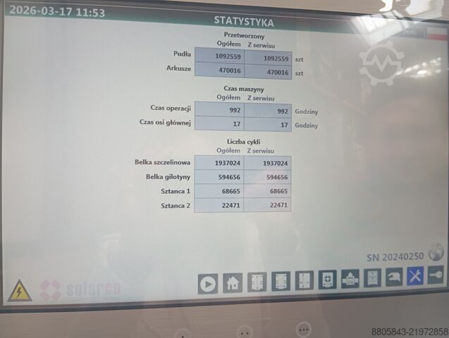 Machine for the production of cardboard boxes Solarco BOXMATIC Manual 25 DCFM-D