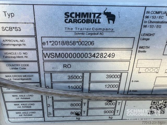 Auflieger mit Pritsche & Plane Schmitz Cargobull Curtainsider Mega
