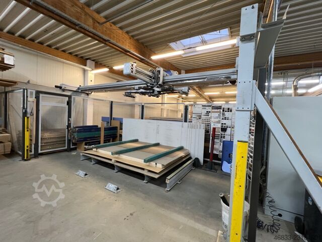 Plattenaufteilsäge mit Plattenlager HOLZMA HPP 380/43/43 + Bargstedt TLF 410