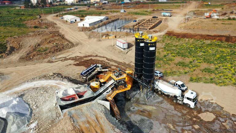 Mobile concrete mixing plant FABO Mobile Concrete Mixing Plant 100m³/h Mobile Concrete Batching Plant