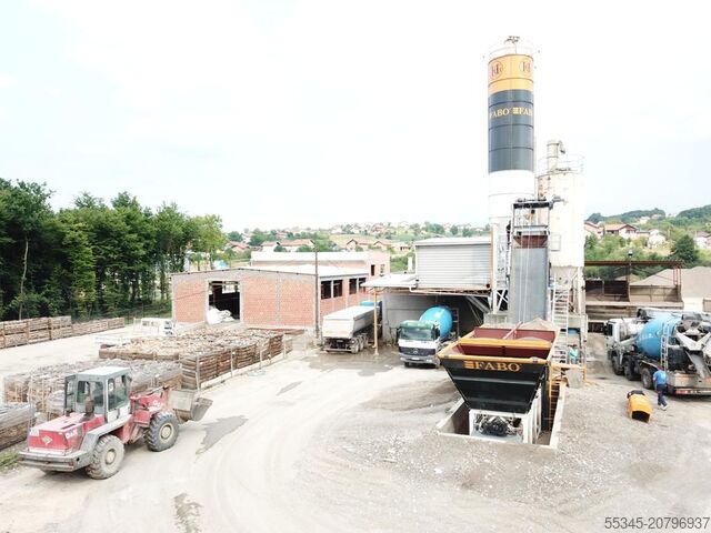 Stationary concrete mixing plant FABO Concrete Mixing Plant 60 m3 Concrete Mixing Plant