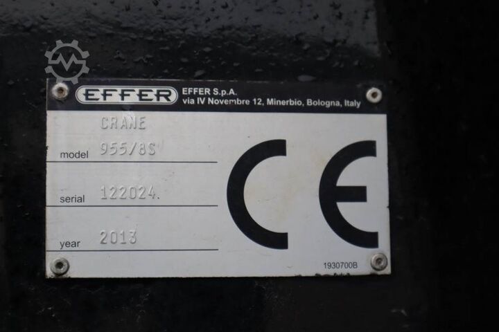 All-Terrain-Kran Effer 955/8S Volvo 540 Euro 6, Valid Inspection, 8x2x4 D