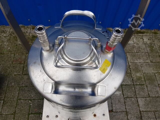 40L stainless steel pressure vessel / tank De Jong Gorredijk 