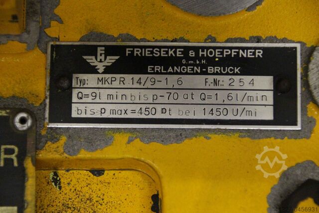 Hydraulikaggregat 1,5 kW/1400 U/min Frieseke & Hoepfner MKP R 14/9-1,6 450 bar