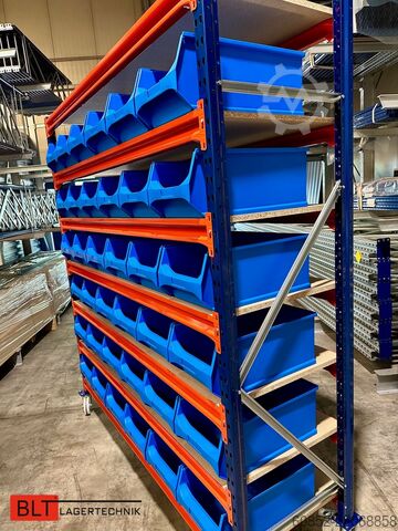 Screw shelf picking shelf Kommissionierwagen Regalwagen Rollwagen inkl. 36 x Sichtlagerkiste