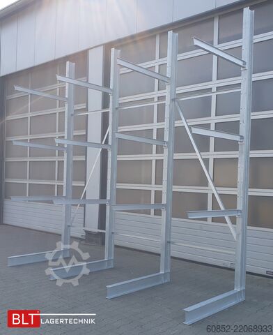 Cantilever rack ca. 4,02 lfm. Kragarmregal  H:400cm T: 137 cm , 500 kg/Arm , 4 Lagerebenen
