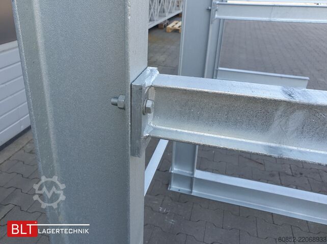 Cantilever rack ca. 4,02 lfm. Kragarmregal  H:400cm T: 137 cm , 500 kg/Arm , 4 Lagerebenen
