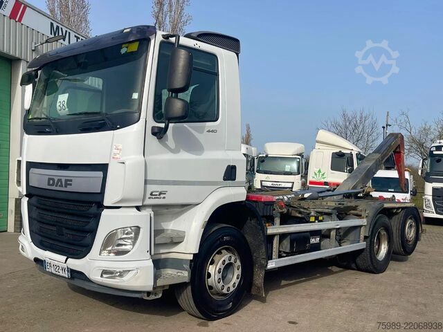 Hook arm system DAF CF 440 Euro 6, 6x2 , Hook, Moving axel, Lift axel
