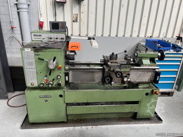 Leadscrew/feedscrew lathe with digital readout Weiler Commodor