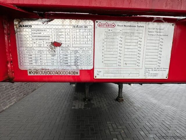 Platform trailer Nooteboom OVB-65-04V   48 METER UITSCHUIBARE LANGMATRIAAL