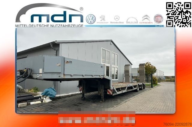 Low loader semitrailer MEUSBURGER MTS-2 Tieflader RADMULDEN