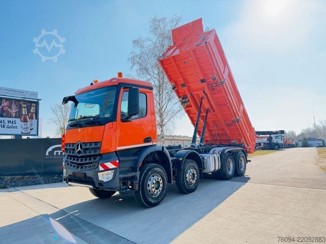 Three-sided tipper truck MERCEDES-BENZ Arocs 4142 8x4 MEILLER Kipper Bordmatik