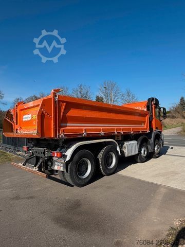 Three-sided tipper truck MERCEDES-BENZ Arocs 4142 8x4 MEILLER Kipper Bordmatik